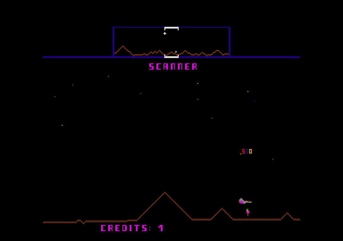 Defender atari screenshot